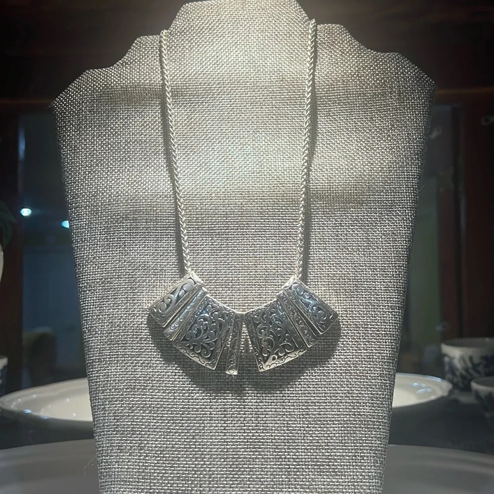 Silver Plated Statement Necklace